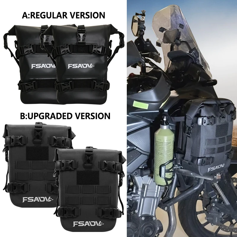 2pcs Motorcycle Crash Bars Bag For Voge DS900X Luggage Bag With Waterproof Cover For DS525X 525DSX Motorbike Travel Equipment
