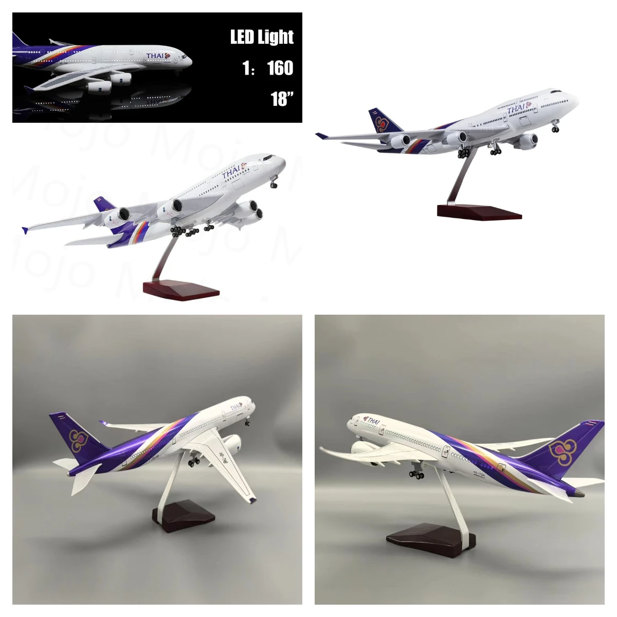 

Aircraft Model 1/150 Scale B747 a380 b777 B787 A350 Thai Airways Resin Model Airplane With Wheel Landing Gear for Collection