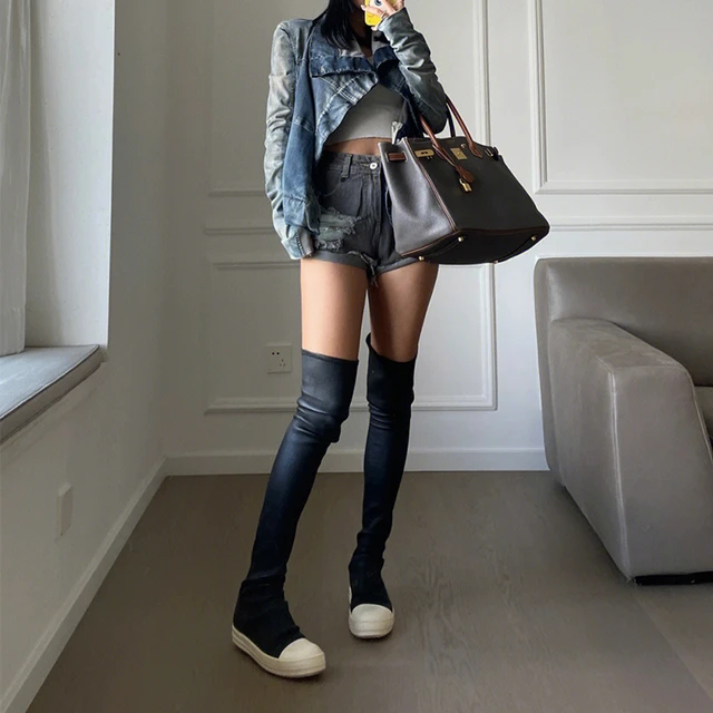 Women Over The Knee High Boots Motorcycle Chelsea Platform Boots Winter Gladiator Fashion Leather High Heels Boots Shoes AliExpress