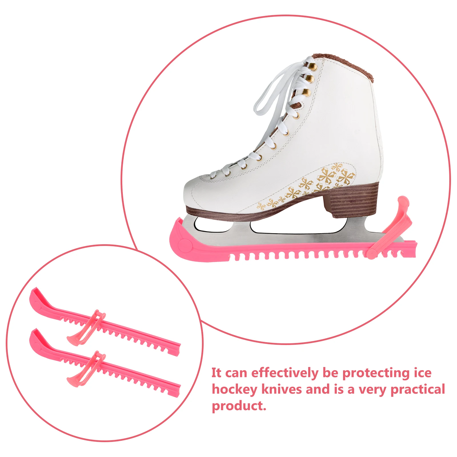 

Portable Ice Skate PXC Synthesis Lightweight Durable Storage Skating Shoes Protectors Professional Blade Cover Wear