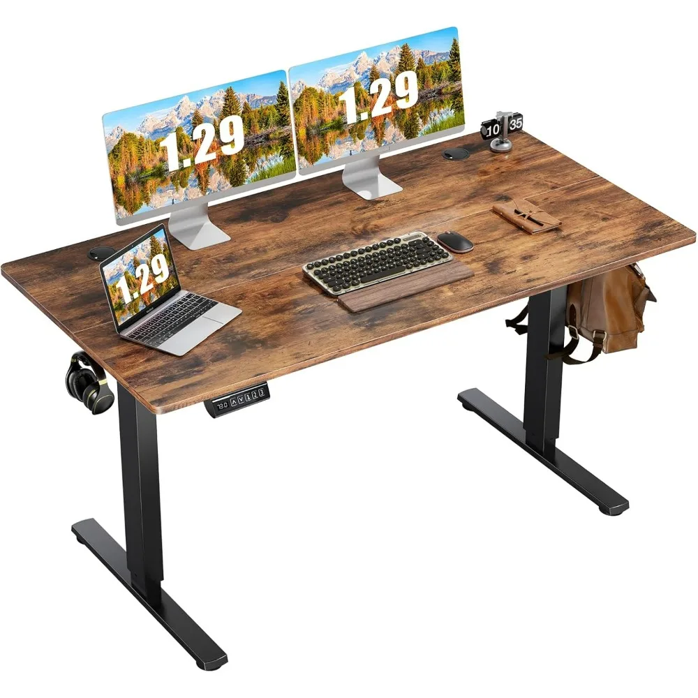 Standing Desk Adjustable Height,63inch Electric Sit Stand up,Rising Work Table forLaptop, Lift Gaming Desk Ergonomic Workstation