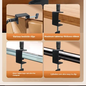 便攜式平板電腦支架折疊臂桌面床用懶人夾支架,適用於17.3吋手機平板電腦顯示器支撐夾 10 最佳銷售 床上平板電腦支架 - №9