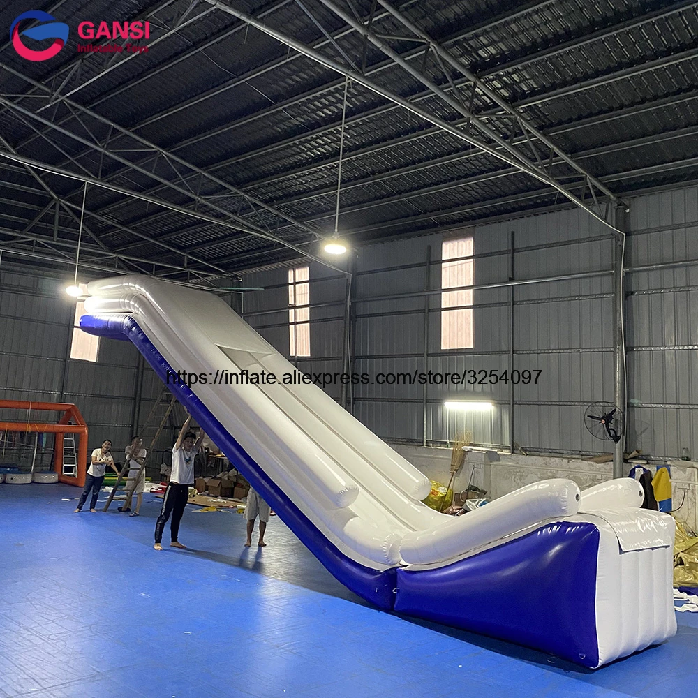 Floating Largest Inflatable Water Yacht Slide PVC Inflatable Dock Slide for Boat