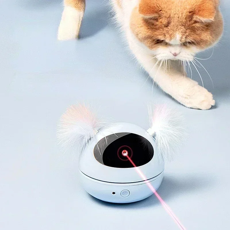 

Electric Cat Toy with Infrared Light Pen, Teasing Cat Stick, Automatic Feather, Self-Hi Artifact, Interactive, Educational