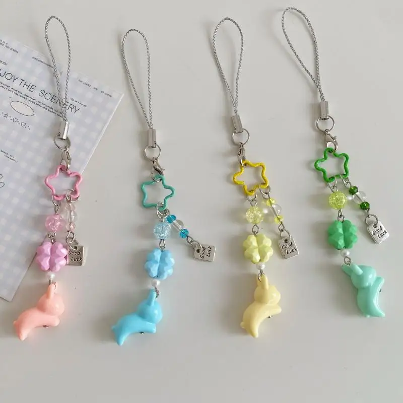 Cute Cartoon Sweet Three-dimensional Bunny Mobile Phone Chain Korean Ins Style Rabbit Phone Lanyard Keychain