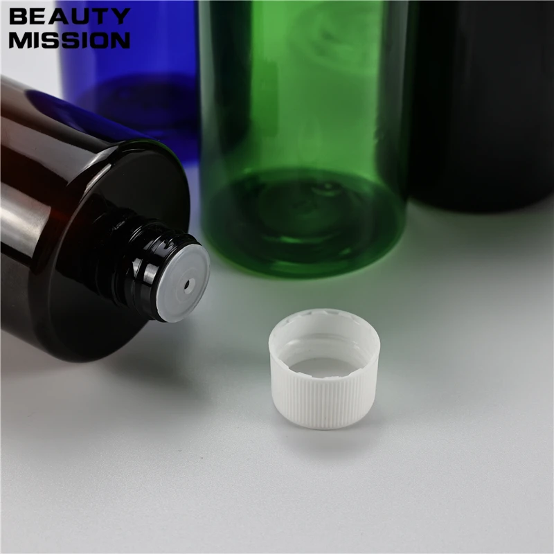 Multicolor 250ML X 25 Chunky Plastic Flat Shoulder Bottle With Screw Cap Empty Cosmetics Toner Hydrosol Packaging PET Containers