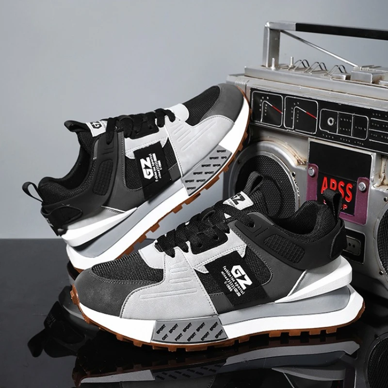 

Chunky Sneakers Mens Designer Retro Sport Shoes Fashion Casual Leather Fabric Breathable Height Increased Platform Running Shoes