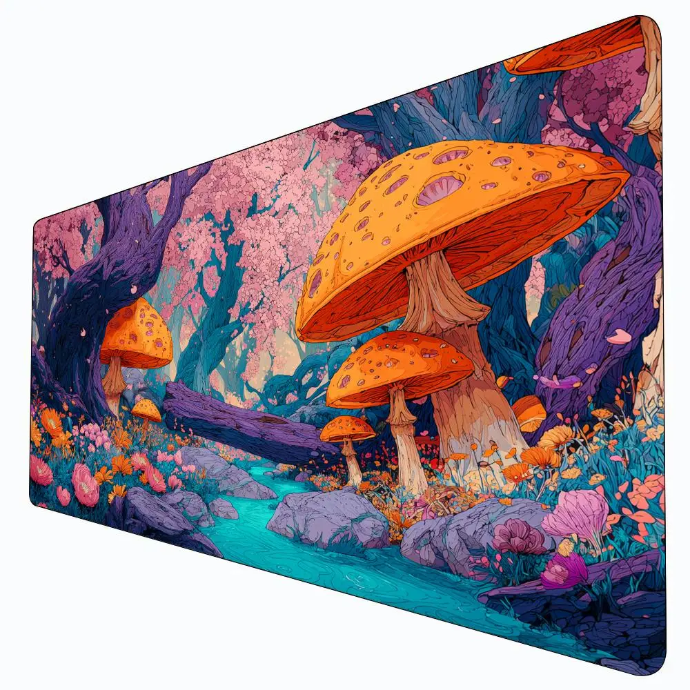 

Cherry Blossom Mushroom Forest MTG Playmat Magic Card Battle Mat Non-Slip Durable Commander playmat Board Game Mat for TCG