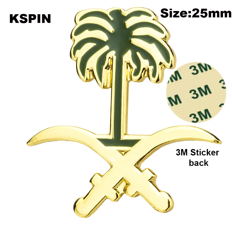 5pcs a lot Saudi Arabia Mobile Photo 3M Sticker Badge Metal Pin Broooches Pins