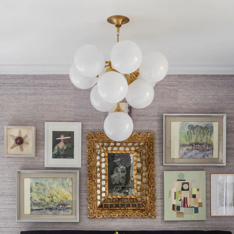 2026 Magic Bean Branch Pendant Lamp Chandelier With Frosted Glass Ball - Main Lamp For Living Room Room Decor A Chandelier Light