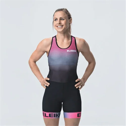 Traje de tirantes Powerlift para mujer, camisetas de lucha libre, mono, traje de baño, ropa deportiva para gimnasio, mallas para correr