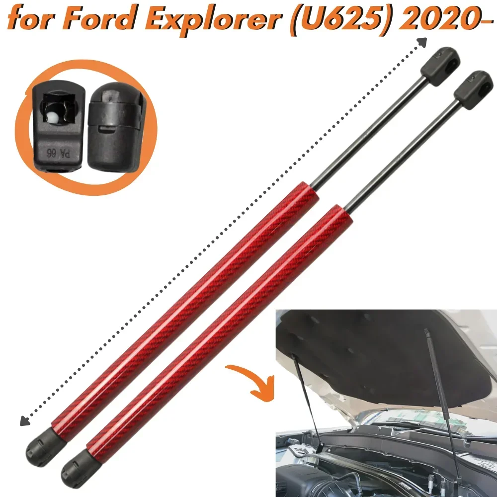 

Qty(2) Hood Struts for Ford Explorer (U625) 2020-present Front Bonnet Gas Springs Shock Absorbers Lift Supports Dampers Bars