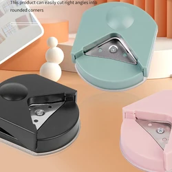Mini Portable fillet cutter R4 Angle Circular design paper punch album paper card Photo punching machine office binding Tools