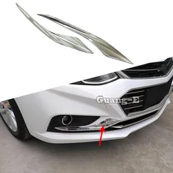 For Chevrolet Cruze Sedan 2017 2018 2019 2020 2021 Eyebrow Front Fog Light Trim Lamp Frame ABS Chrome Cover Sticker Frame