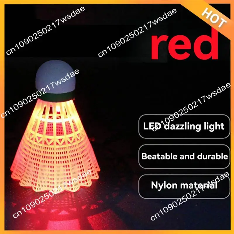 

X08A 4 шт. светящиеся мячи для бадминтона, светодиодные вспененные пластиковые спортивные воланы для бадминтона с подсветкой, набор для бадминтона