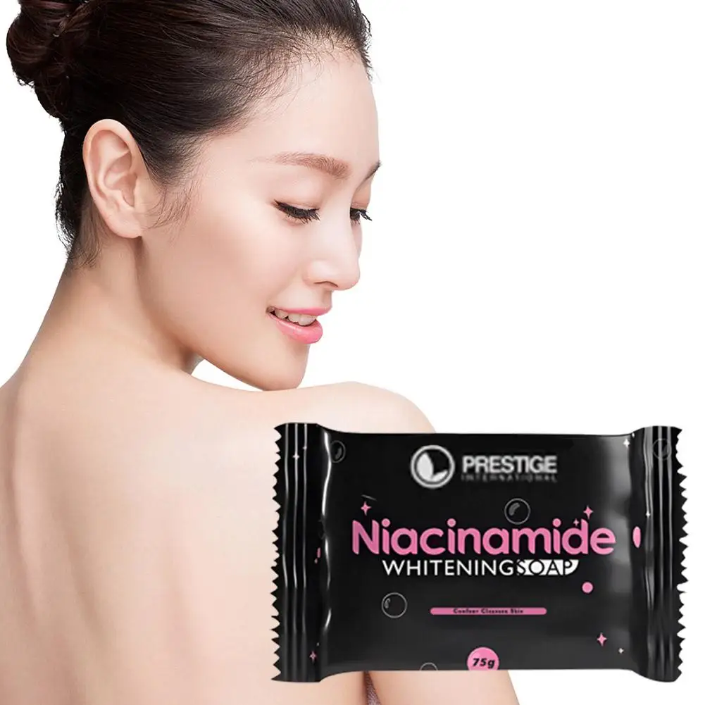 75g Niacinamide Brightening Soap ทําความสะอาดรูขุมขนไวท์เทนนิ่ง Exfoliating Rejuvenating Handmade Soap Moisturizing O4S6