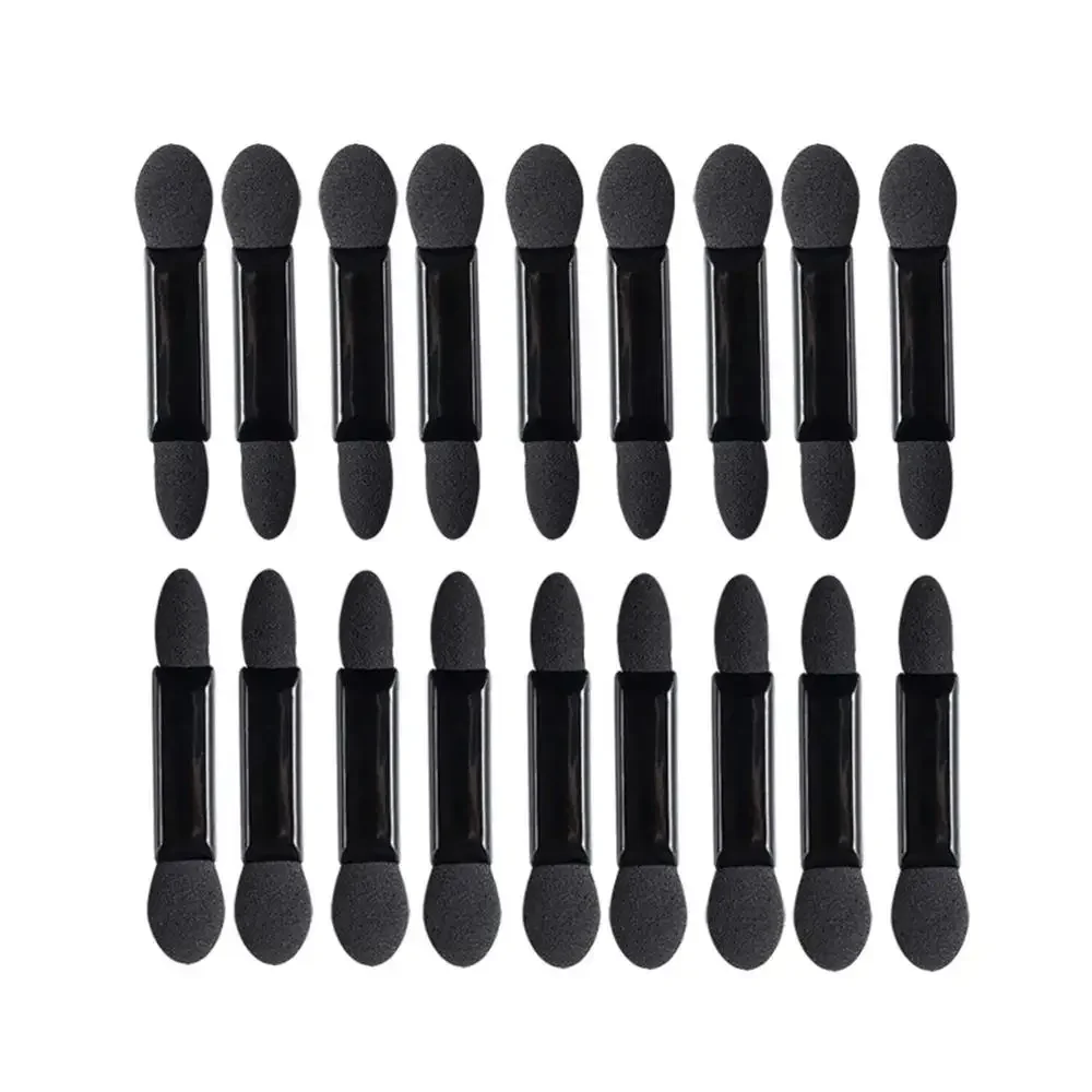 100pcs Disposable Dual Sided Eyeshadow Brush Double Ended Sponge 3 Inch Eye Shadow Makeup Applicator Oval Tipped Eyeliner