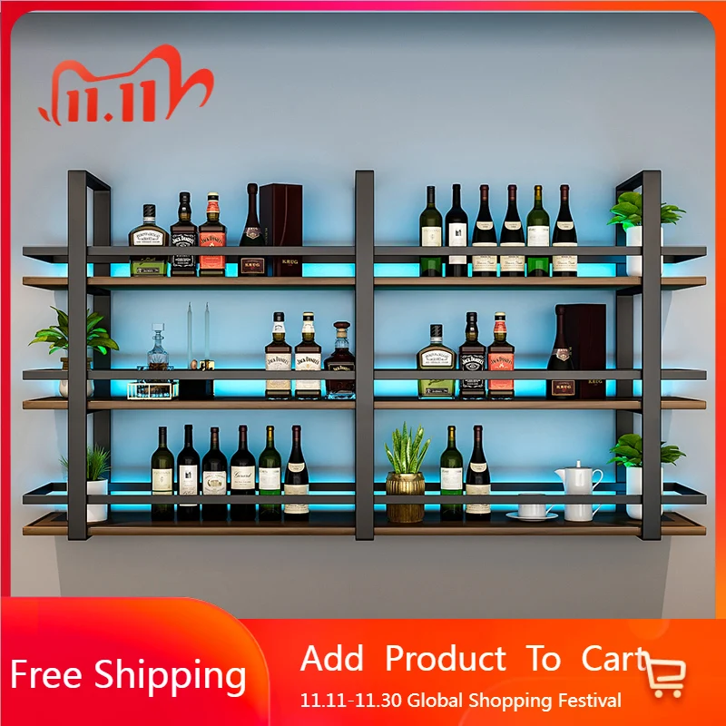 تصميم خزانة مشروبات بسيطة أوروبية عتيقة خزانة مشروبات جمالية طويلة القامة الحديثة جدار الخبازين أثاث معدني Estante #1