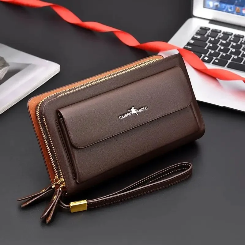 New Style Multi Card Slot Leather Wallet for Men Hand Woven Fashion Simple Ultra Thin Coin Purse SAC 2026 NEW