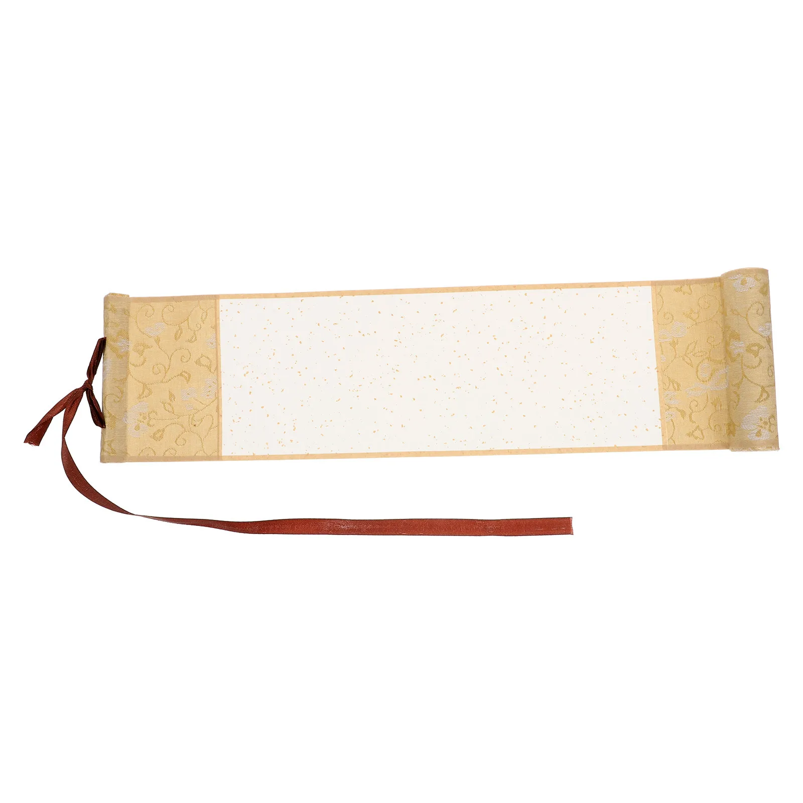 

Blank Xuan Paper Scroll Wooden Rods Ideal for Calligraphy Painting Practice Wedding Vows Invitations Decorative Hanging Scroll