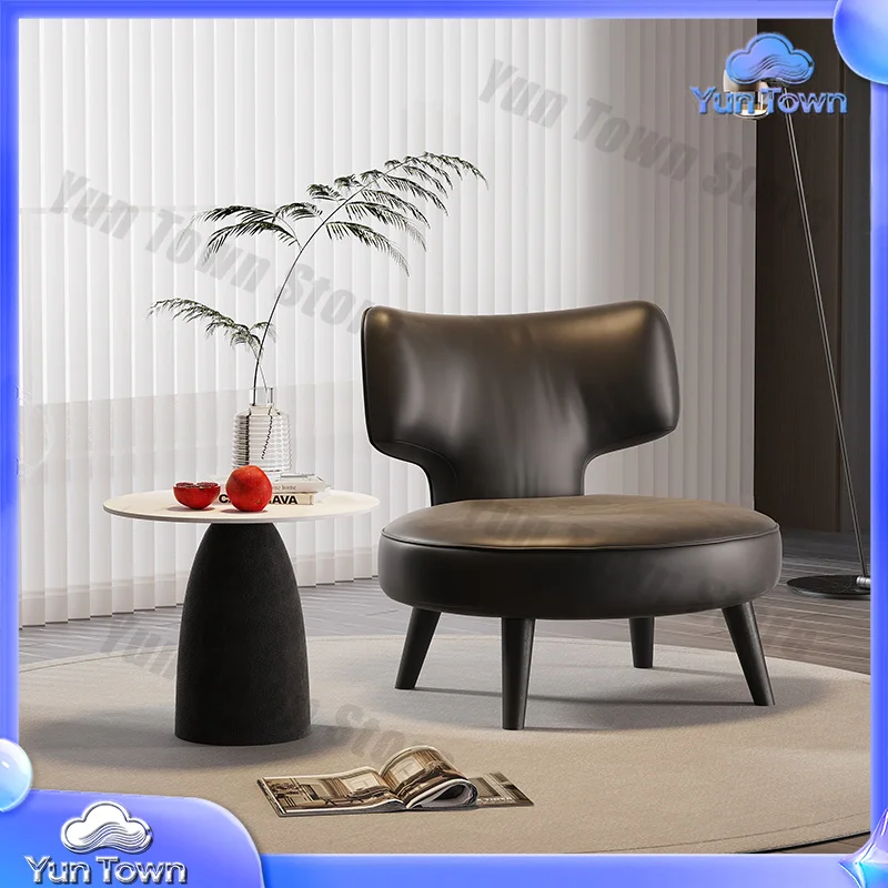Nordic living room single sofa chair modern design light luxury simple irregular leisure chair table set