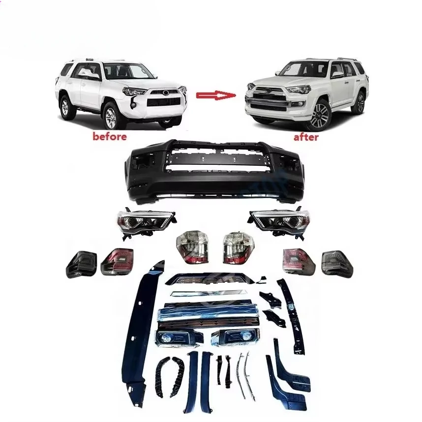 Facelifting Body Kit For Toyota 4Runner 2010-2013 Offroad Design Style Exterior Upgrade Conversion To Limited 2014-2021 Model