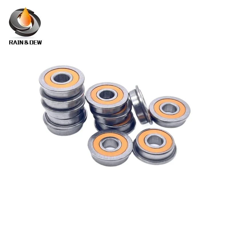 F695 2rs Flanged Bearing 5x13x4 mm ABEC-7 Orange Sealed Precision 3D Printer F695rs Bearings for VORON Belted RC, Pack of 20 Pcs - Image 6