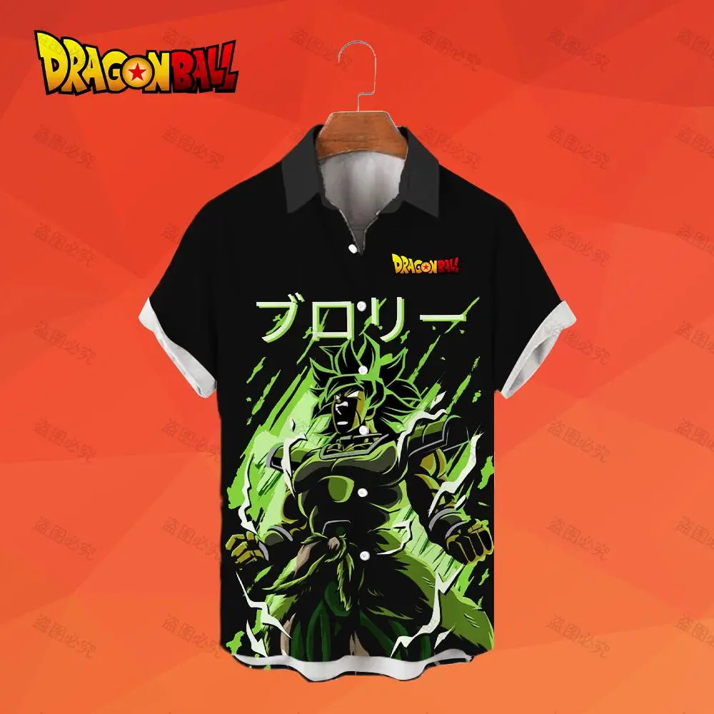 Dragon Ball Z Men's Shirts Vegeta Man Clothes Aesthetic Clothing Japanese Fashion Summer Playa 2023 Goku Blouse Tops Cool Y2k