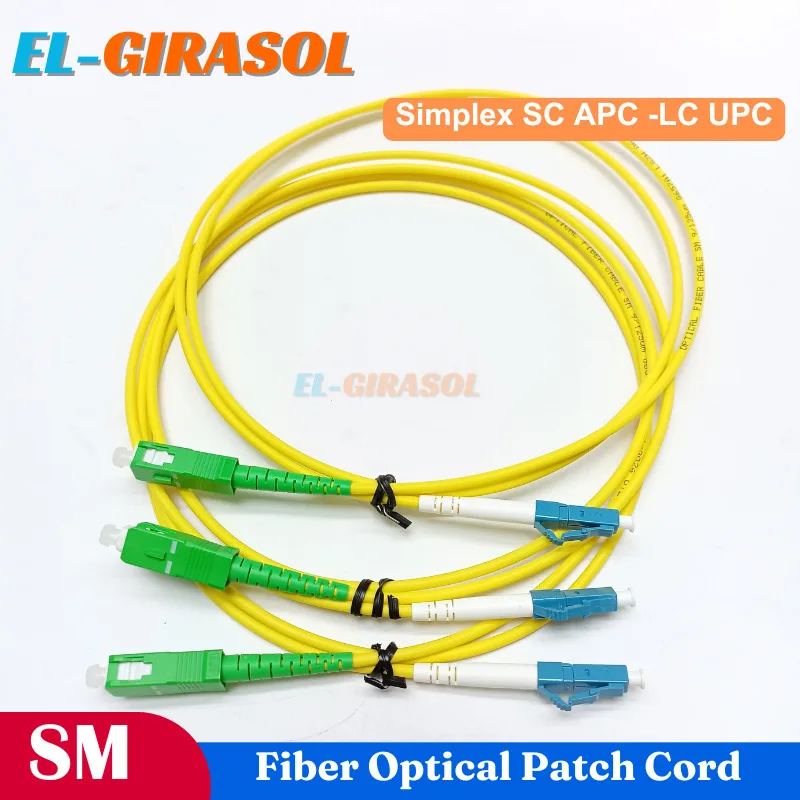 

10PCS Simplex Optical Fiber Patch Cord LC/UPC-SC/APC Single Mode 1M/2M/3M/5M/10M Fiber optical Jumper Cable LC UPC-SC APC FTTH