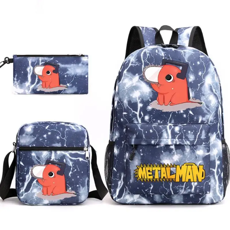 The Chainsaw Man Backpack Pochita Big Women Men School Bags Rucksack For Teen Girls Boys 3Pcs Laptop Casual Mochilas Best Gift