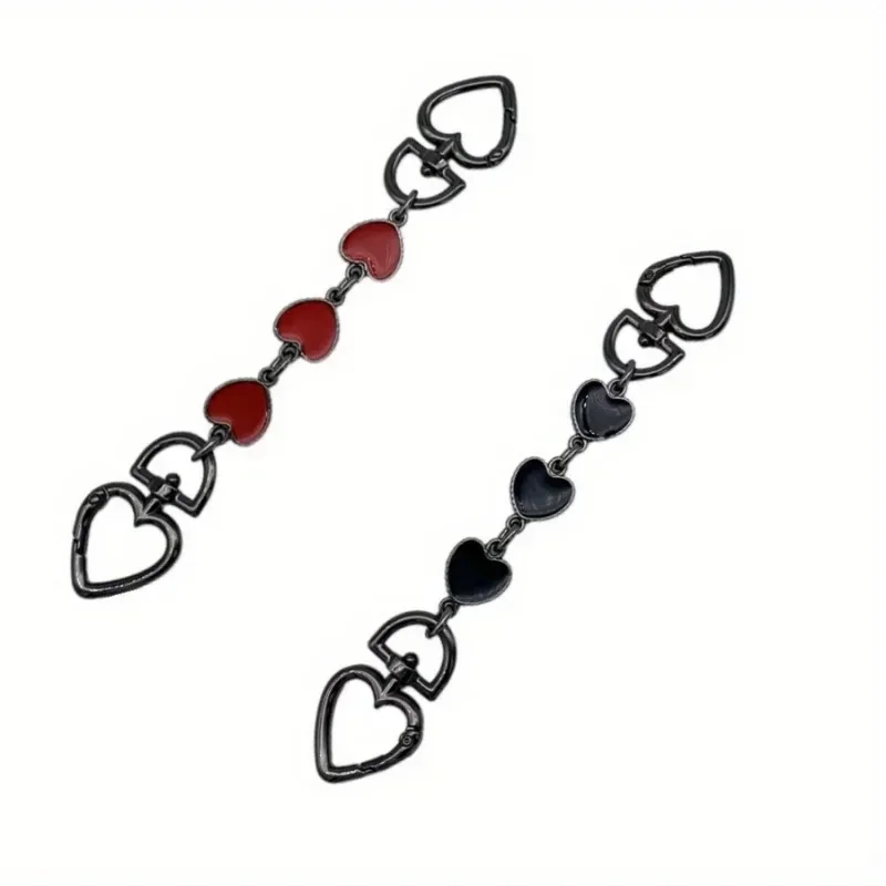 Couples Love Hook Bag Extension Chain Heart Extension Leather Shoulder Strap Chain Underarm Handbag Chain Pendant