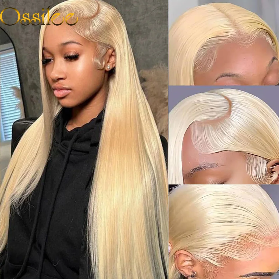 613 13x4 Lace Front Wig Human Hair 250 Density Blonde Lace Front Wigs Human Hair Straight 613 Wig Human Hair Pre Plucked