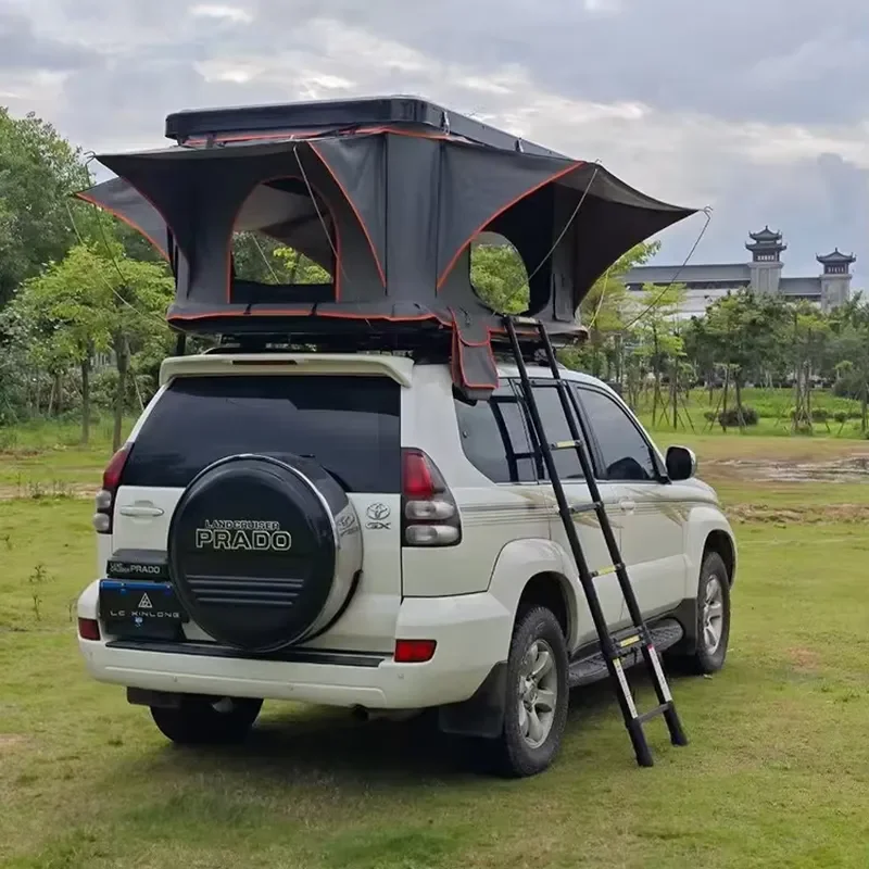 Factory Camping 4x4 Roof Tent Box Hard Shell 2-3 Person Camping Roof Tent Box Car Big Discount