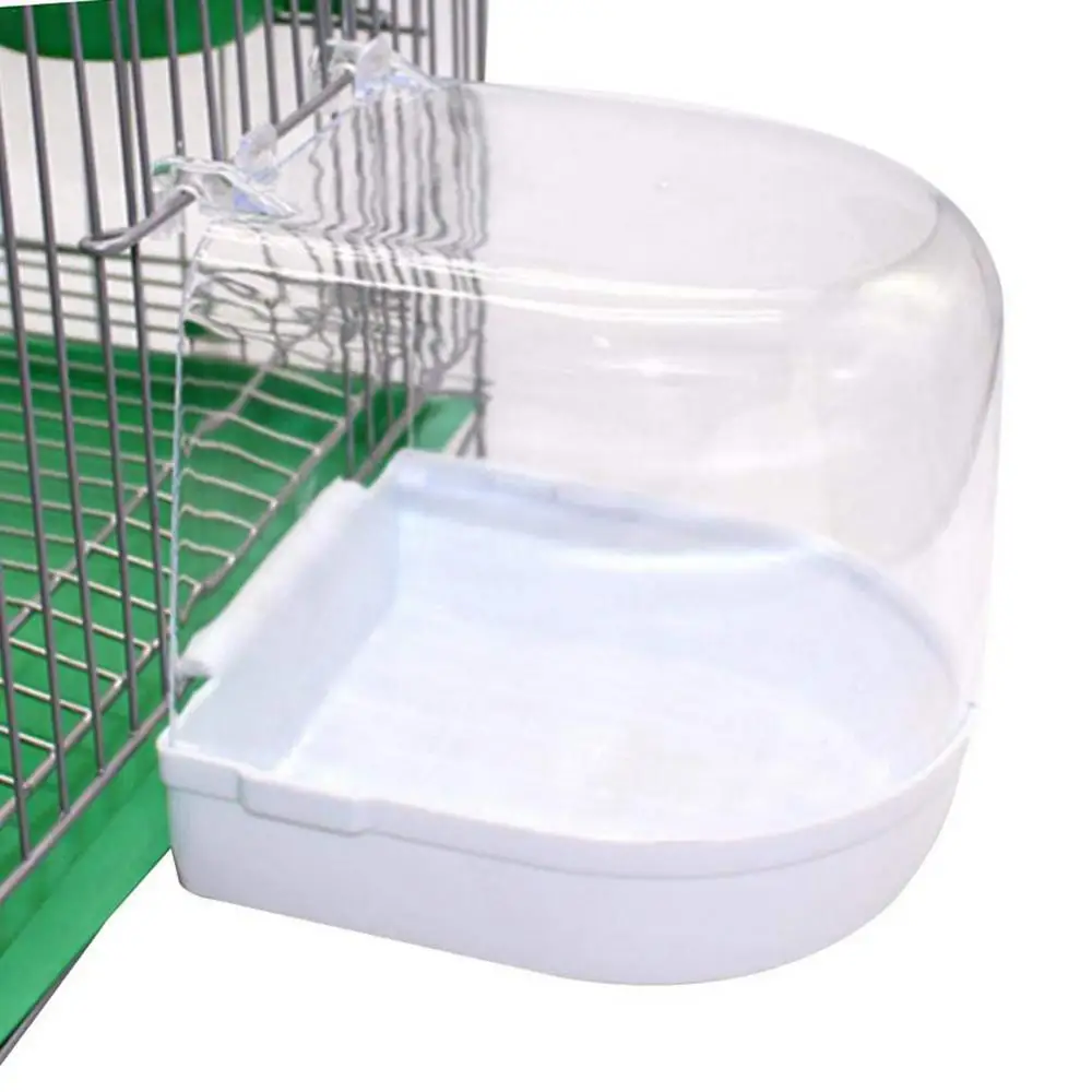 Hanging Pet Bird Shower Box Transparent Parrot Bathing Tub Bathtub Bird Feeding Box Canary Budgerigar Cockatiel Bird Cages Nest