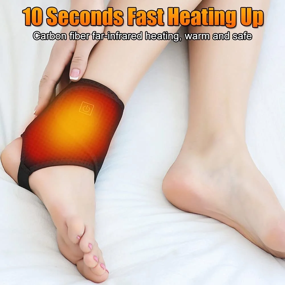 Поддержка лодыжки с USB-подогревом: быстрое облегчение с 3 настройками температуры и безопасным углем, детали оборудования для обустройства дома для дома