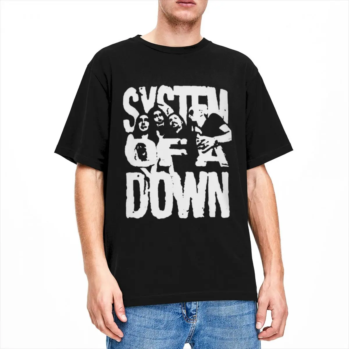 

Retro System Of A Down Shirt Stuff Men Women's 100% Cotton Hipster O Neck Black Metal Tee Shirt Short Sleeve Tops All Seasons