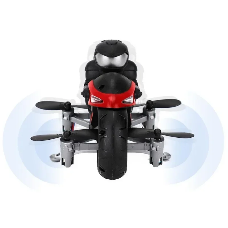 Stunt Motorcycle 2 In 1 Land Air 2.4GHz Flying Off-road Motorcycle Drone With 360 Rotation Drift Headless Model Motorbike toy