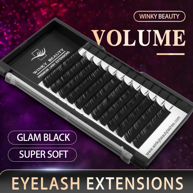 

Winky Beauty Individual Eyelashes Extension 0.15 Thick Soft Faux Silk Mink Russian Volume Lash Extension Supplies