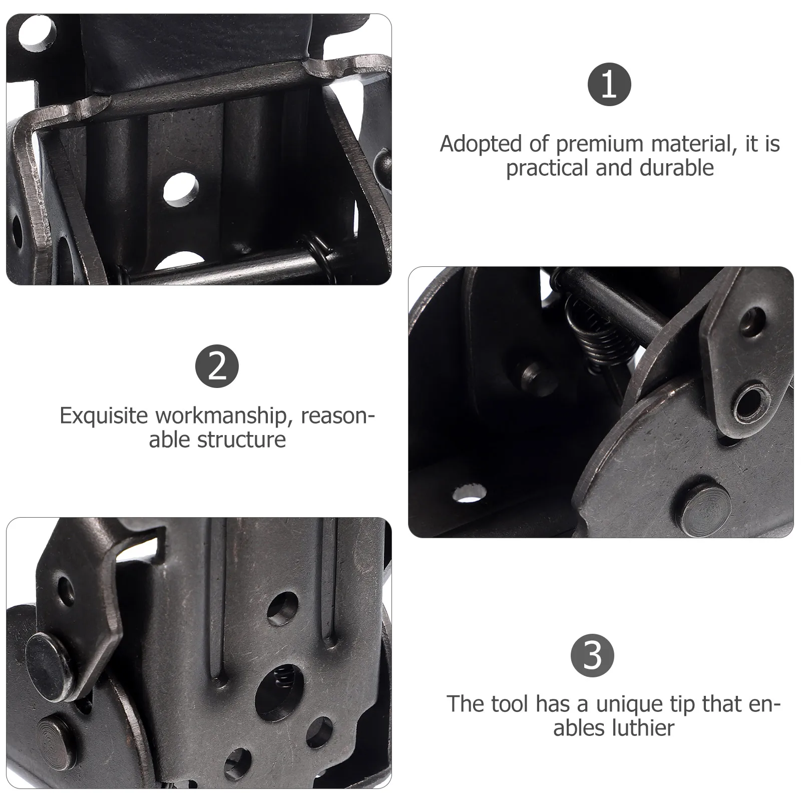 

4 Pcs Table Leg Hinge Lock Legs Self Closing Spring Universal Black Folding Small Door Hinges