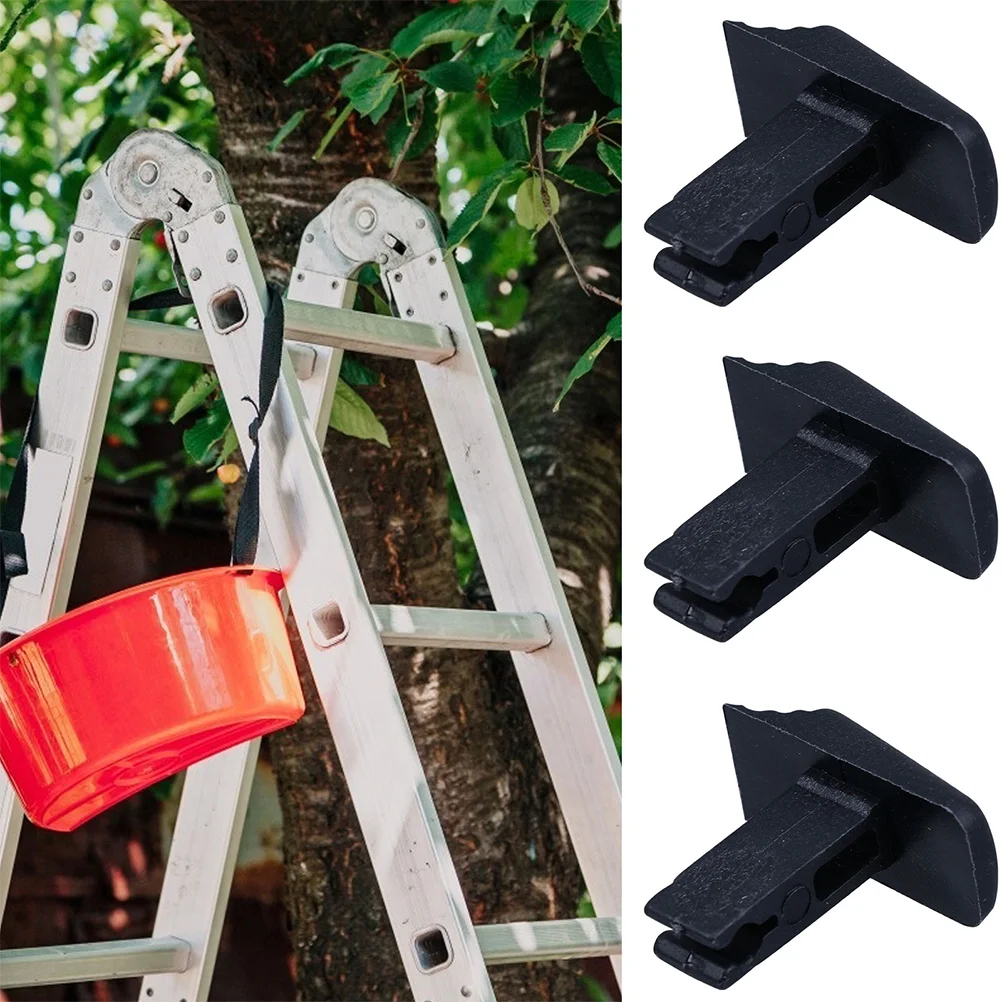 10pcs Telescopic Ladder Black Aluminum Folding Buttons Impact Resistant Easy Install Compact Structure