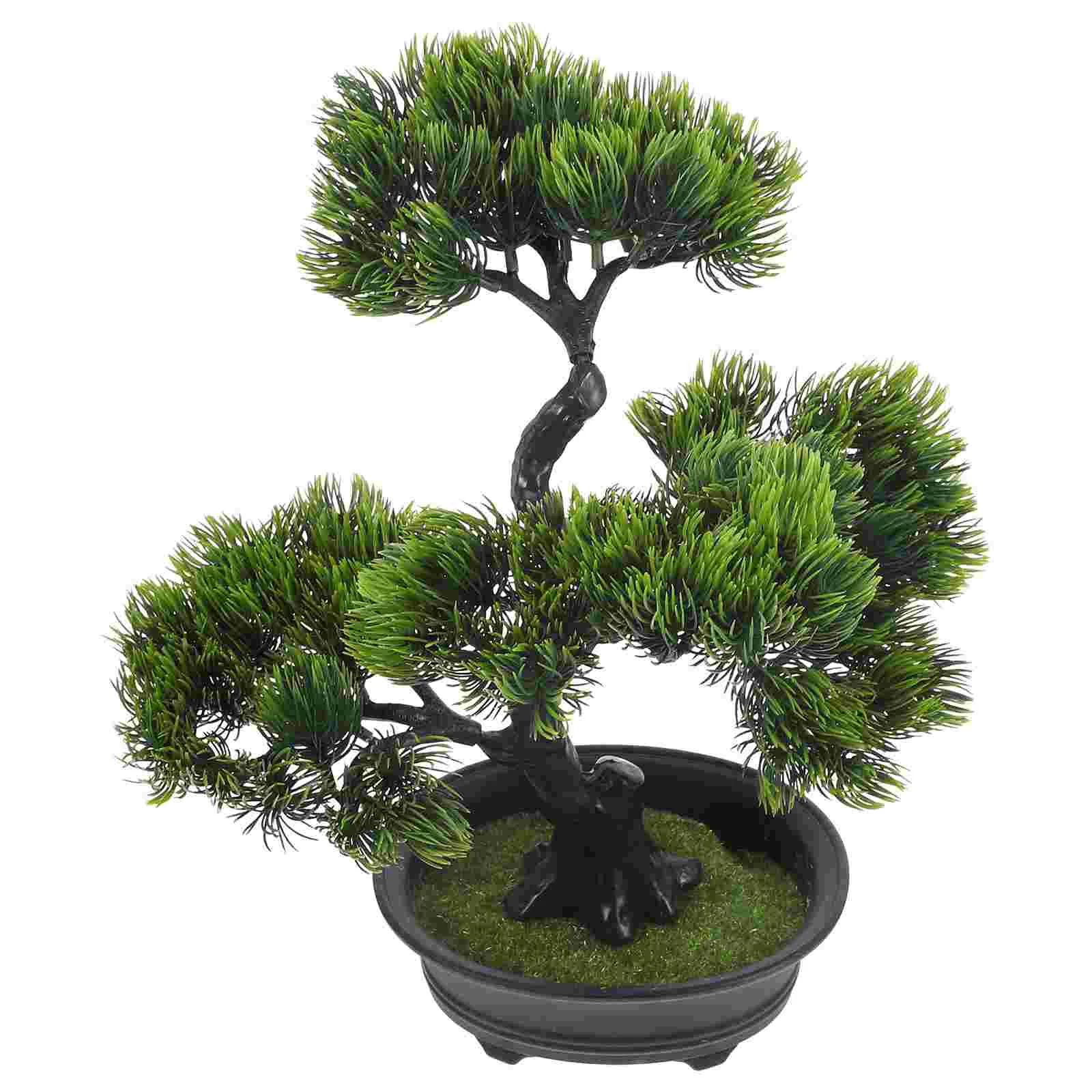 

Artificial Potted Plant Lifelike Pine Tree Scene Decoration Fake Plants Desk Bonsai Small Abs Realistic