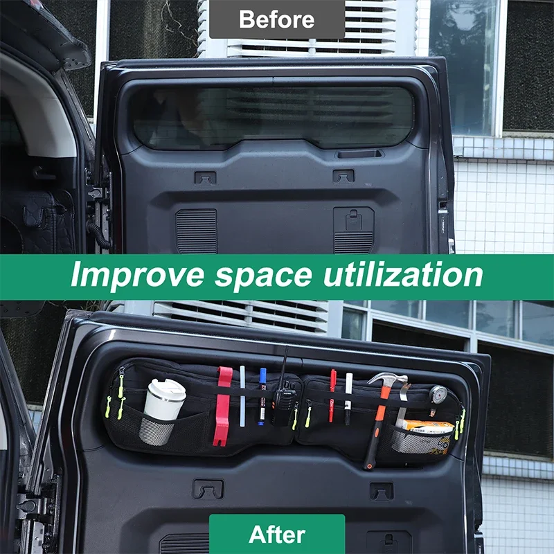 

2Pcs Oxford Cloth Black For Great Wall Tank 400 Car styling car tailgate tool storage window bag Car modification accessories