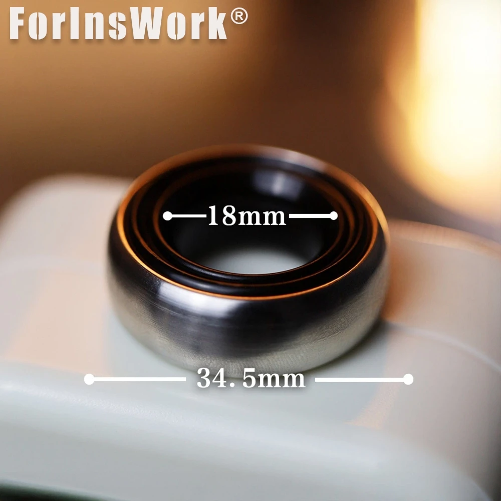 GAO STUDIO Φ18mm Magnetic Ring Stainless Steel ABS Fidget Ring Fidget Spinner Gao Studio Fidget Haptic Fidget Anxiety Toys