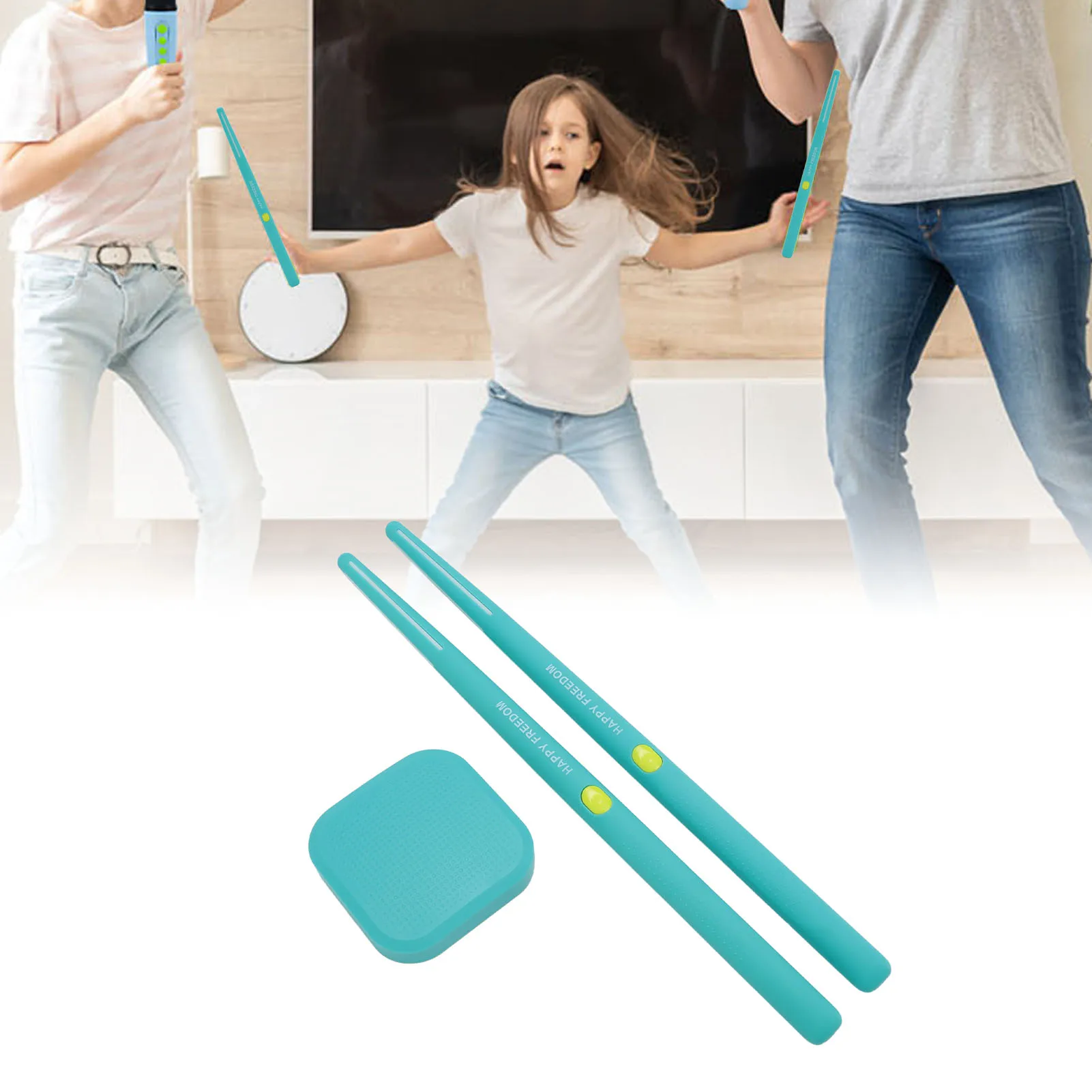 

Модуль удара барабана виртуальной реальности, простая в использовании электронная барабанная установка, беспроводная, реалистичная, с красочным освещением для взрослых и детей