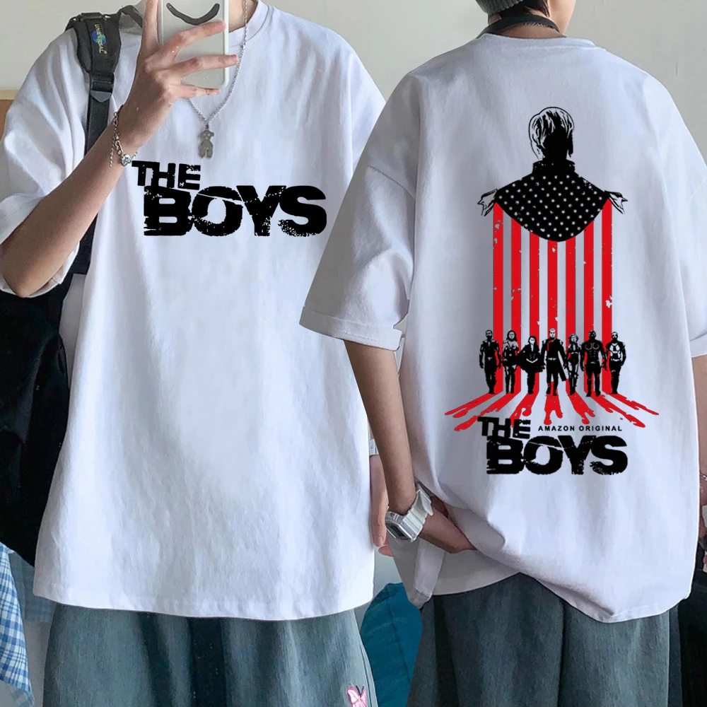 The Boys The Homelander T-Shirts Unisex Harajuku O-Neck Short Sleeve Popular Music Shirts Fans Gift