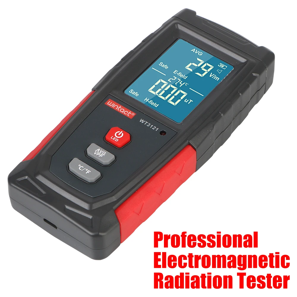 Handheld Portable Counter Electric Field EMF Meter Detector Electromagnetic Radiation Tester Radiation Dosimeter Monitor Tester