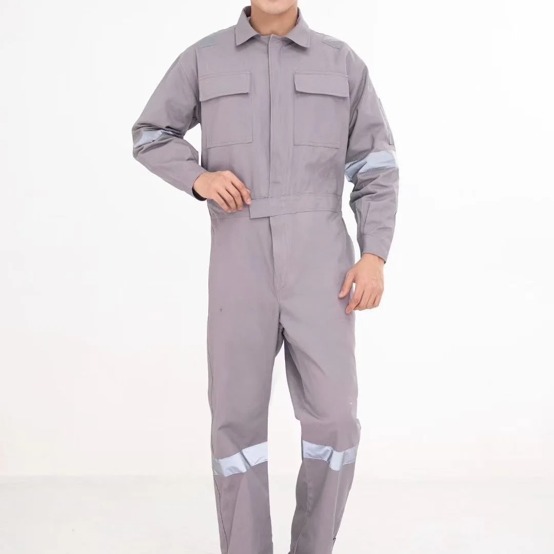 원피스 작업복 세트 남녀공용 반사띠 원피스 의류 내마모성 및 화상방지 조선소 작업복