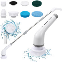 Cordless Electric Cleaning Brush 8-in-1 Multifunctional Spin Scrubber Kitchen Bathroom Cleaning Brush Rotary Cleaner for Floor