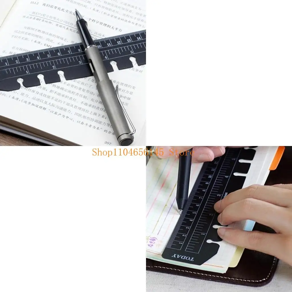 5ASD PVC Separator Regla 6 agujeros papelería funcional papelería