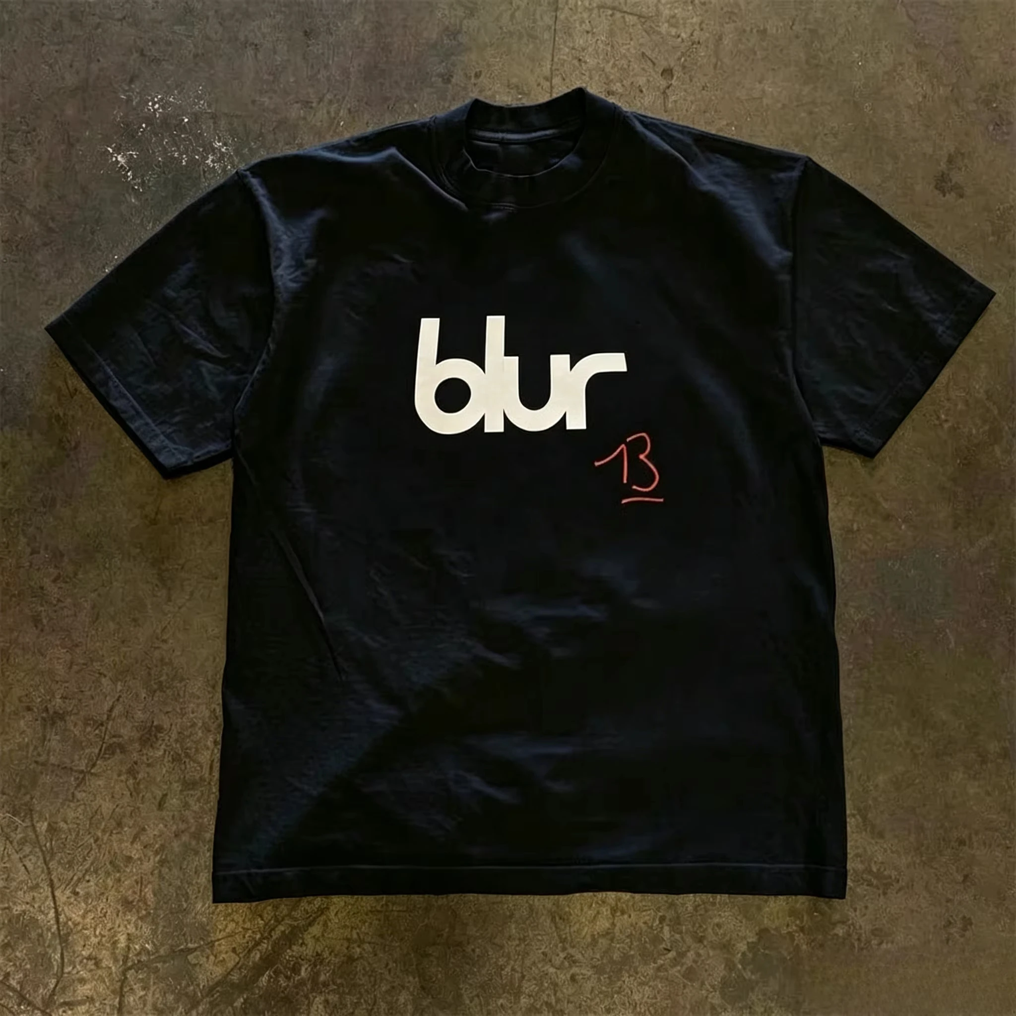 Y2K Koreanisches Unisex-T-Shirt mit einfachem Buchstaben-Print, Harajuku-Mode, trendig, lässig, kurzärmelig, für Damen und Herren – Detail 2